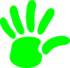 Green Hand Print Clip Art