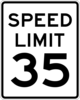 Speed Limit 35 Clip Art