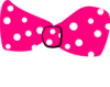 Bow With Polka Dots Clip Art
