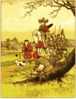 Samurai On A Horse Countryside Clip Art