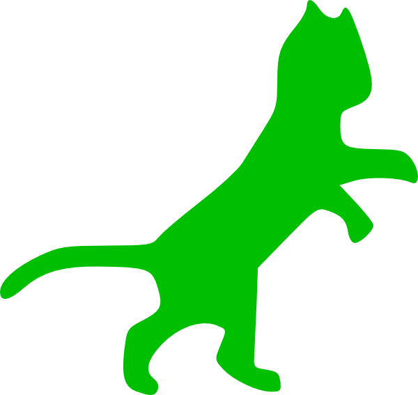 green cat clipart - photo #4