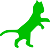 Green Cat Clip Art