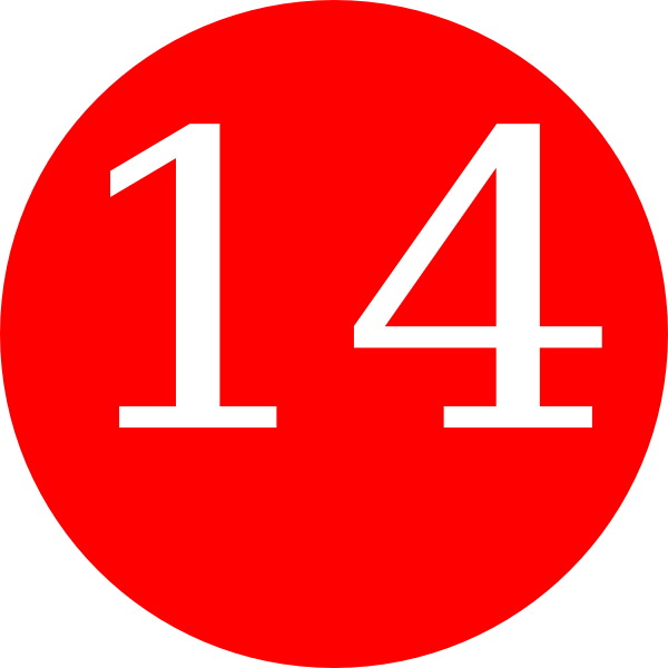 Red Rounded With Number 12 Clip Art At Vector