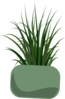 Vase With Grass Clip Art