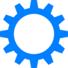 Blue Cog Wheel Clip Art
