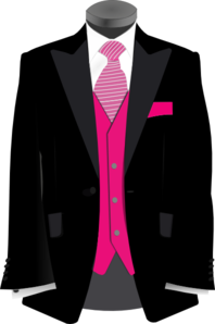 Pink Black Suit Clip Art