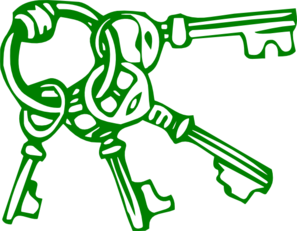 Green Key Ring Clip Art