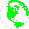 Earth With White And Green Clip Art