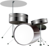 Drums (b And W) Clip Art