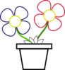 Flowers And Pot Clip Art