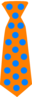 Polks Dot Orange Tie Clip Art