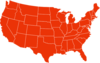 Blank Gray Usa Map White Lines Clip Art