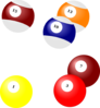 Billiard Balls Strata Sample Clip Art