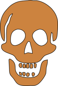 Brown Skull Clip Art