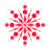 Red Snowflake Clip Art