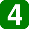 Green Number 4 Clip Art