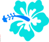 Blue Hibiscus Clip Art
