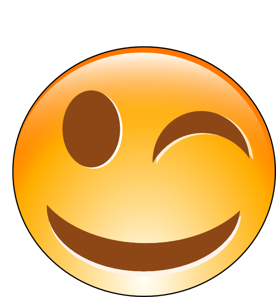 winking smiley face. Winking Smiley clip art