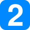Blue Number Two Clip Art