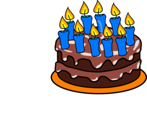 Cake To Celebrate 10 Years Clip Art