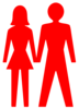Man And Woman (heterosexual) Icon (alternate) Clip Art