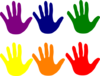 Hands - Various Colors Clip Art