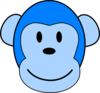 Very Blue Monkey Clip Art