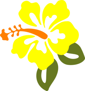 Yellow Hibiscus Clip Art