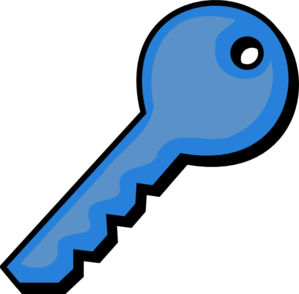 Blue Key Clip Art