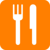 Knife And Fork Orange Clip Art