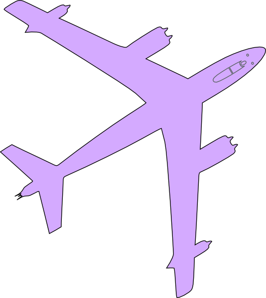 free clipart airplane outline - photo #24