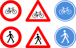 Bicycle Traffic Signs Clip Art