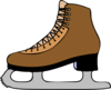 Brown Skate  Med Clip Art