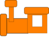 Orange Train Clip Art