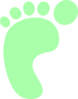 Greenish Footprint Clip Art