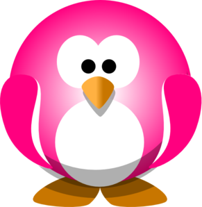 Pink Penguin Clip Art