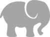 Grey Baby Elephant Clip Art