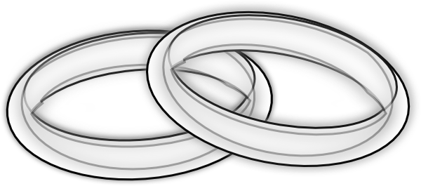 wedding ring clipart black and white - photo #33