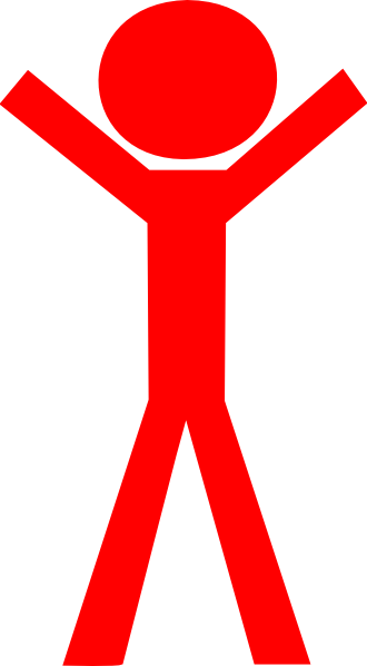 Red Stick Man Clip Art at  - vector clip art online, royalty free  & public domain