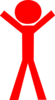 Red Stick Man Clip Art