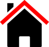 House Red Black Clip Art