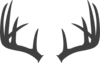 Antlers Dark Grey Clip Art