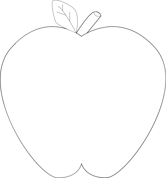 clipart of apple black and white - photo #15