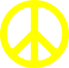 Yellow Peace Sign Clip Art