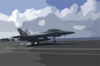 An F/a-18f Super Hornet Attached To The  Black Aces  Of Strike Fighter Squadron Forty One (vfa-41) Clip Art