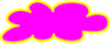 Pink Cloud, Yellow Border Clip Art