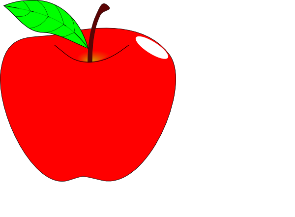 clipart red apple - photo #14