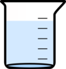 Full Beaker With Painted Bottom And Water Clip Art