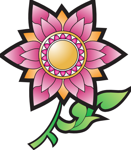 pink flower clip art free. Pink Flower Decoration