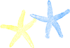 Blue And Yellow Starfish Clip Art